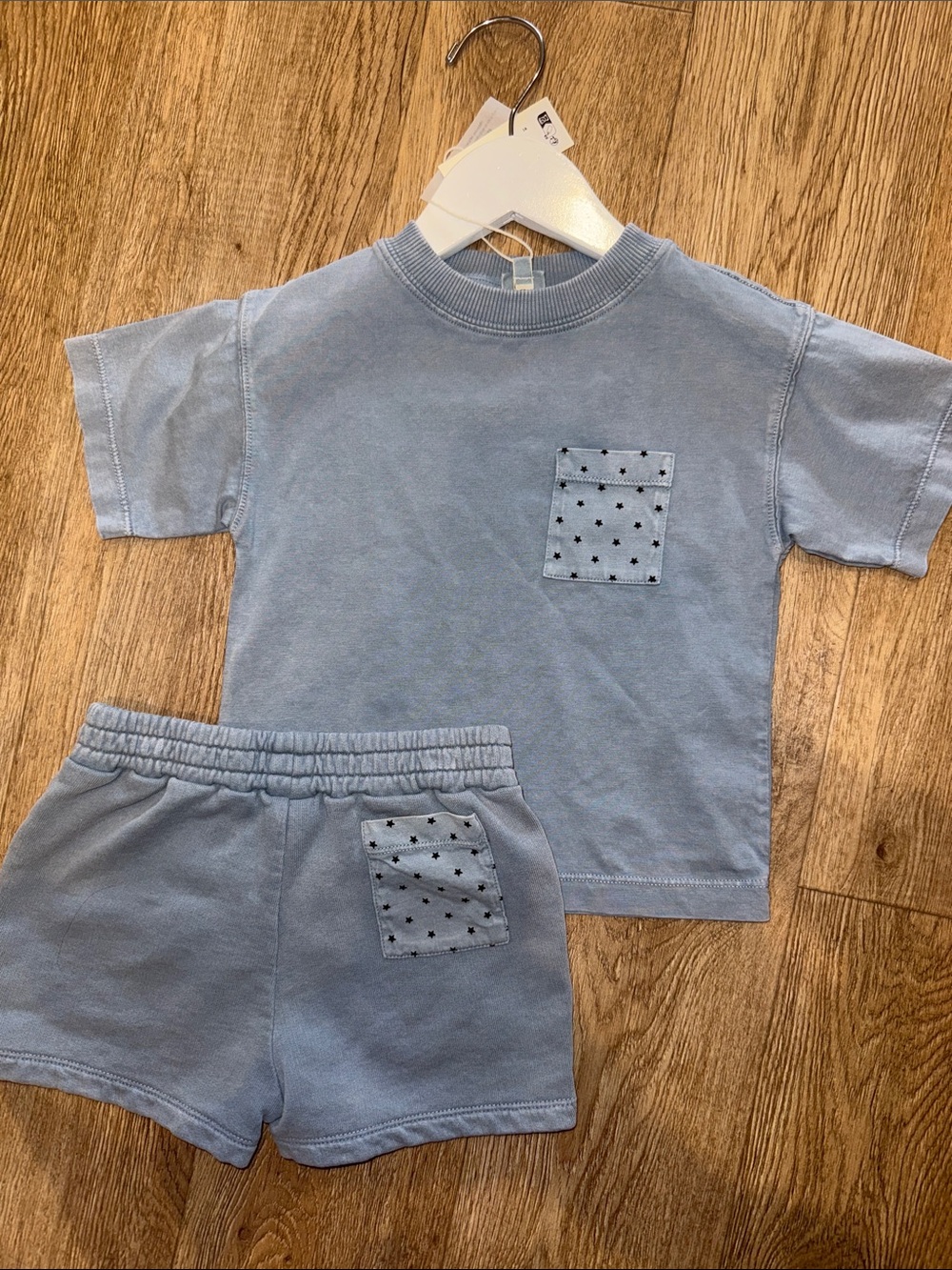 Bonton Blue Kids Short/tee set